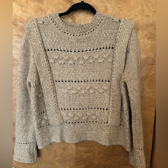 Mango Wool- blend Knit Sweater in Oatmeal Color - Picture 11 of 15
